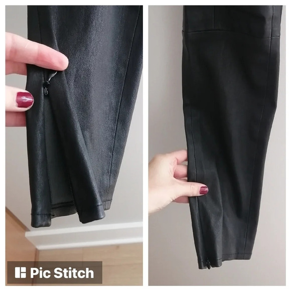 J Brand 100% Lamb Leather Skinny Pants with Zipper Ankles Moto Mobwife 2 - Picture 7 of 14